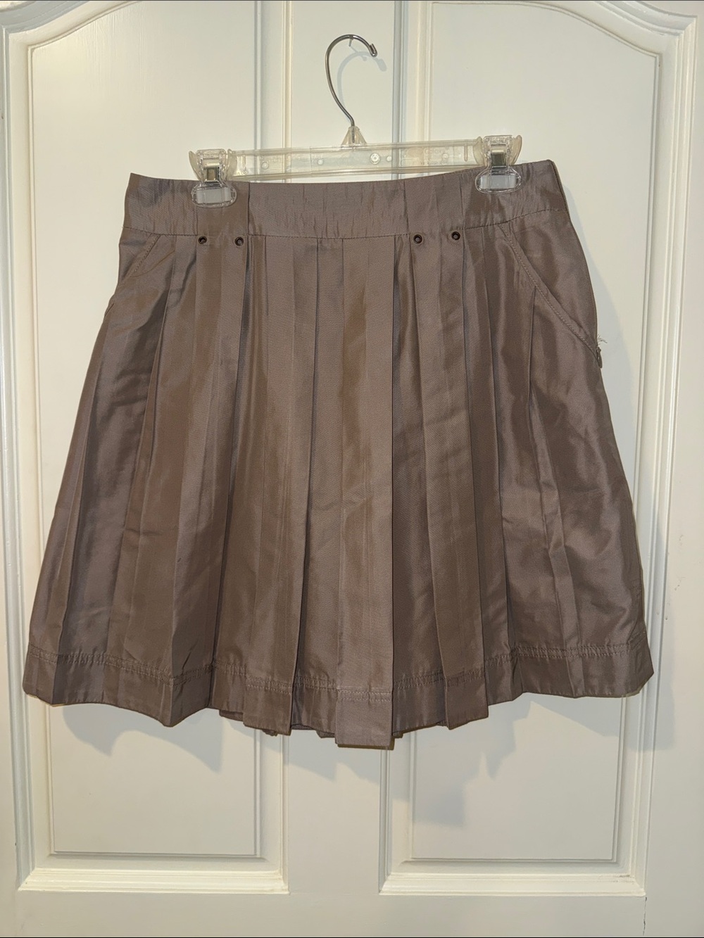 Brunello Cucinelli Brown Pleated Circle Skirt